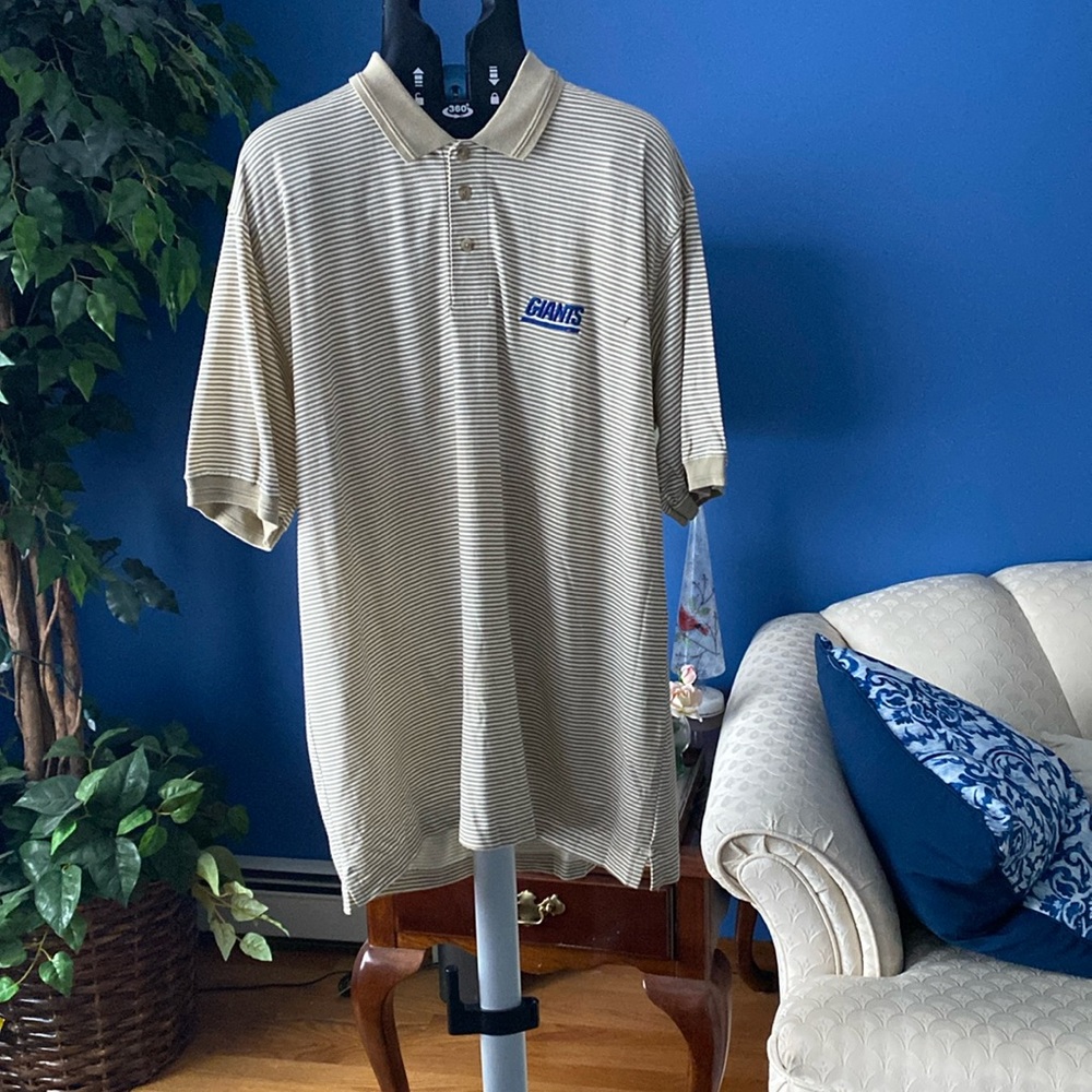 NY Giants Vintage 1990s Striped Polo